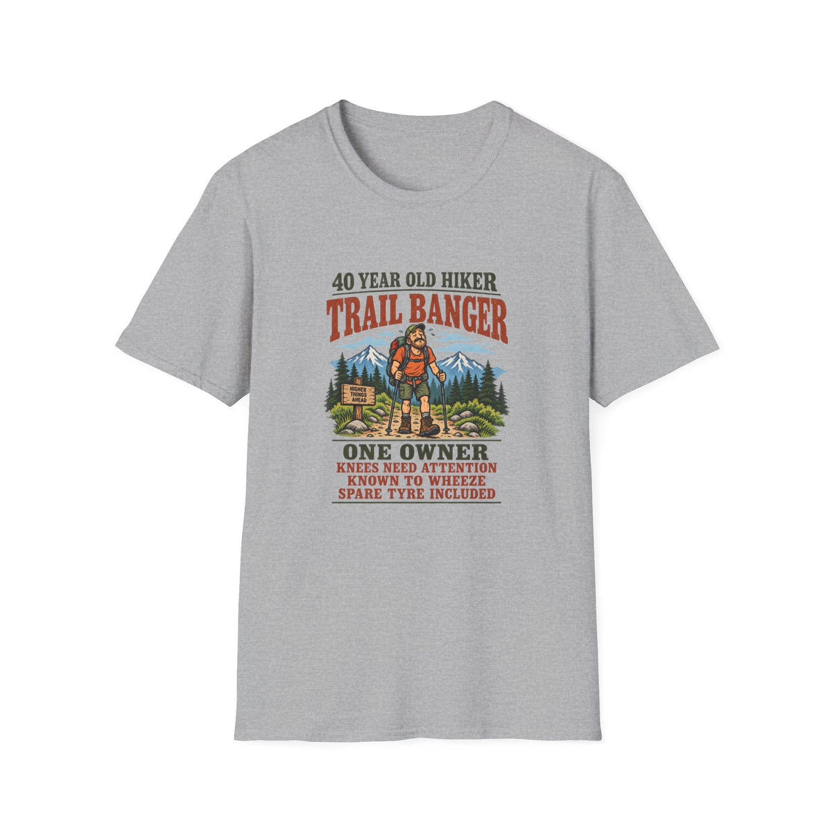 Middle Aged Hiker T-Shirt