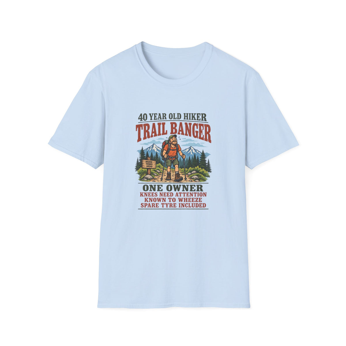 Middle Aged Hiker T-Shirt