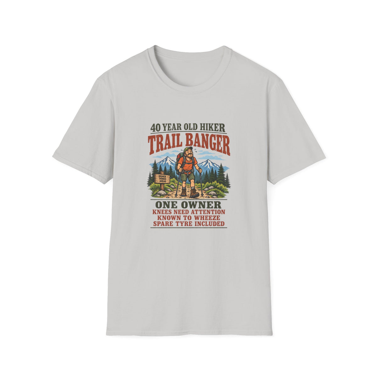 Middle Aged Hiker T-Shirt
