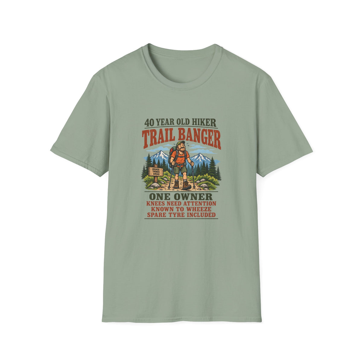 Middle Aged Hiker T-Shirt