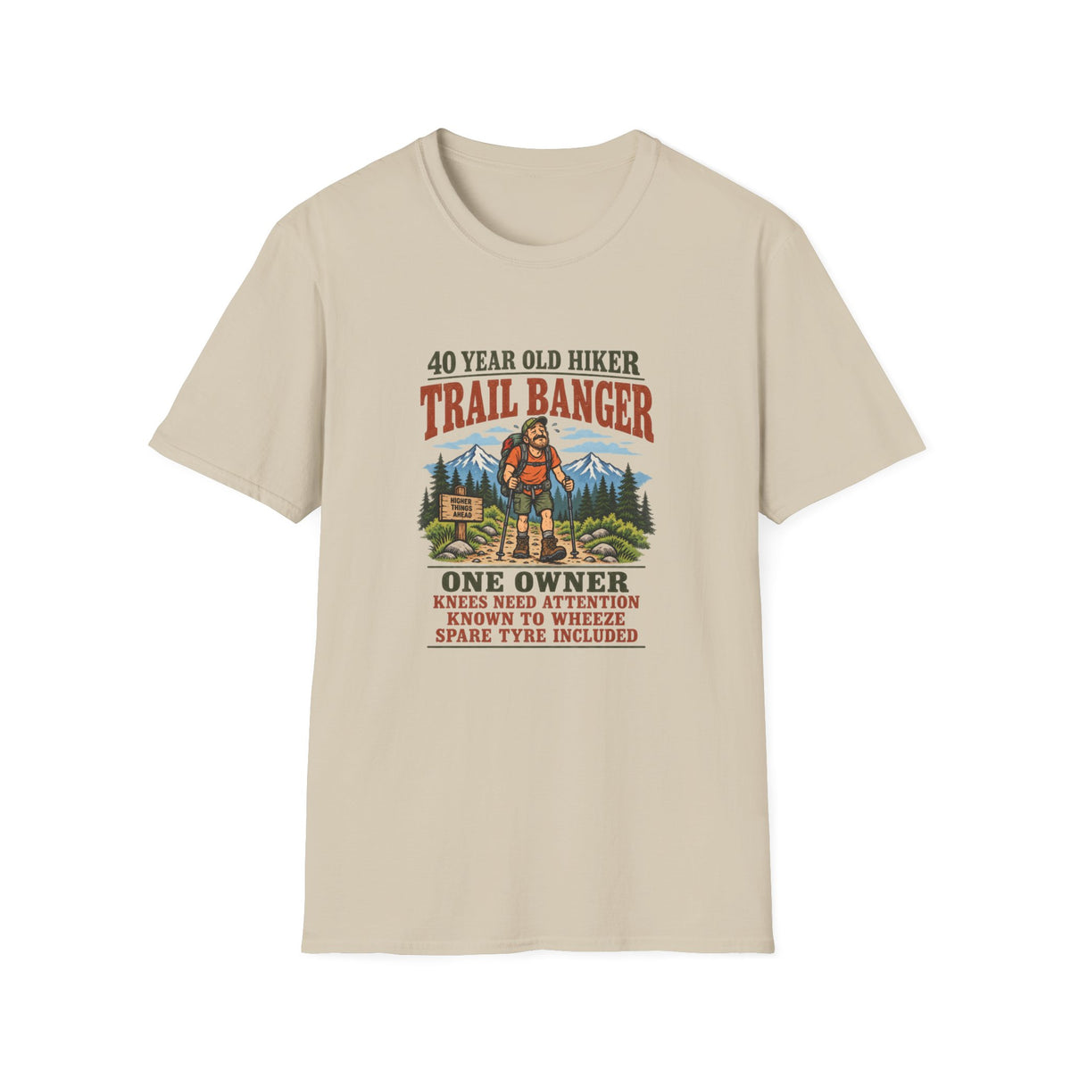 Middle Aged Hiker T-Shirt